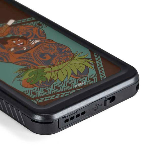 Disney Moana Maui Ready To Fight Galaxy S24 Plus Waterproof Case