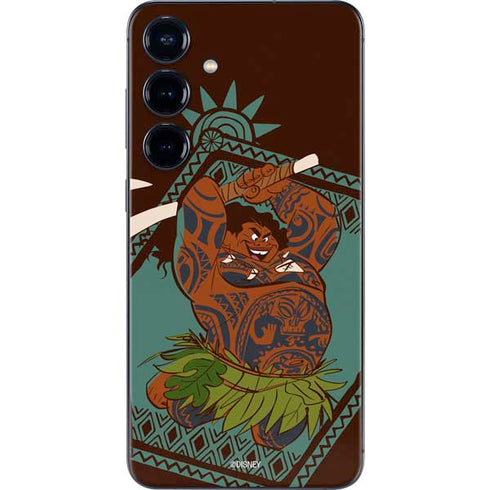 Disney Princess Moana Maui Ready To Fight Galaxy S25 Skin