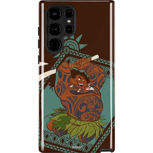 Disney Princess Moana Maui Ready To Fight Galaxy S25 Ultra Impact Case