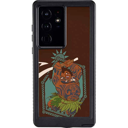 Disney Moana Maui Ready To Fight Galaxy S24 Ultra Waterproof Case