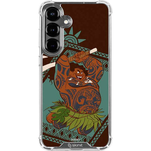 Disney Princess Moana Maui Ready To Fight Galaxy S26 Plus Clear Case