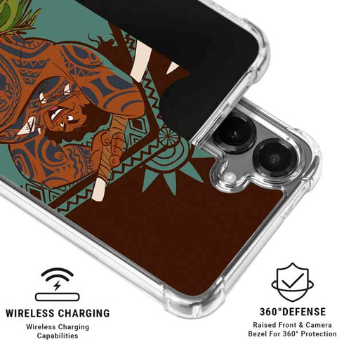 Disney Princess Moana Maui Ready To Fight Galaxy S26 Plus Clear Case