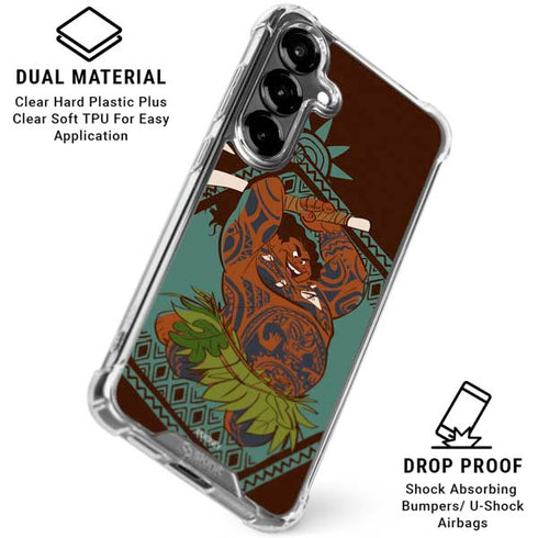 Disney Princess Moana Maui Ready To Fight Galaxy S26 Plus Clear Case