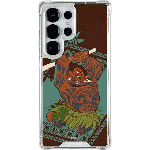Disney Princess Moana Maui Ready To Fight Galaxy S26 Ultra Clear Case