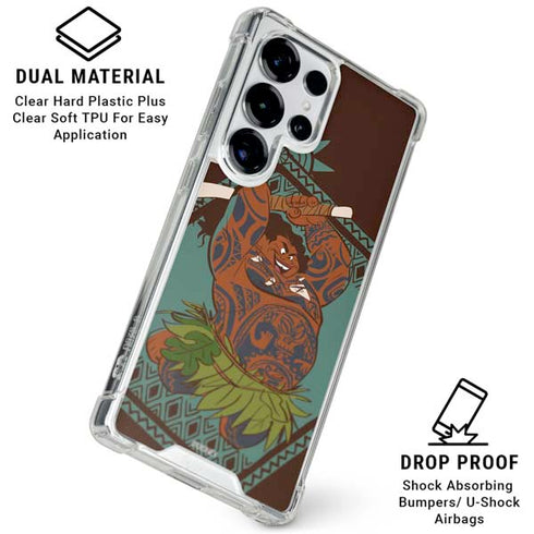 Disney Princess Moana Maui Ready To Fight Galaxy S26 Ultra Clear Case