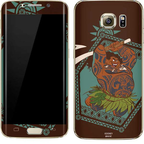 Disney Moana Maui Ready To Fight Galaxy S7 Edge Skin