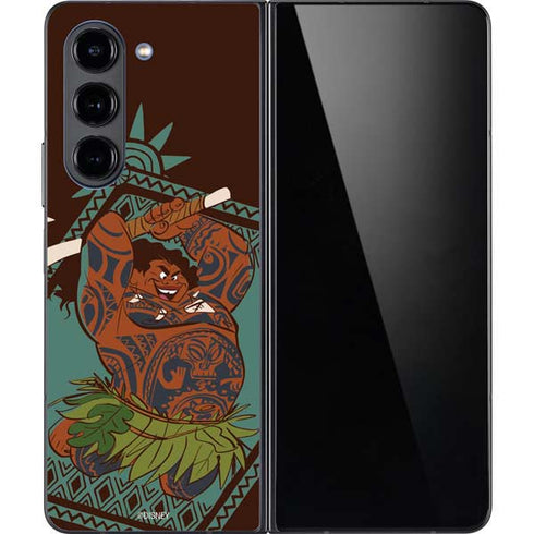 Disney Moana Maui Ready To Fight Galaxy Z Fold5 5G Skin