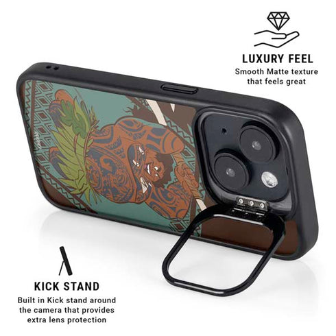 Disney Princess Moana Maui Ready To Fight iPhone 13 Kickstand Case