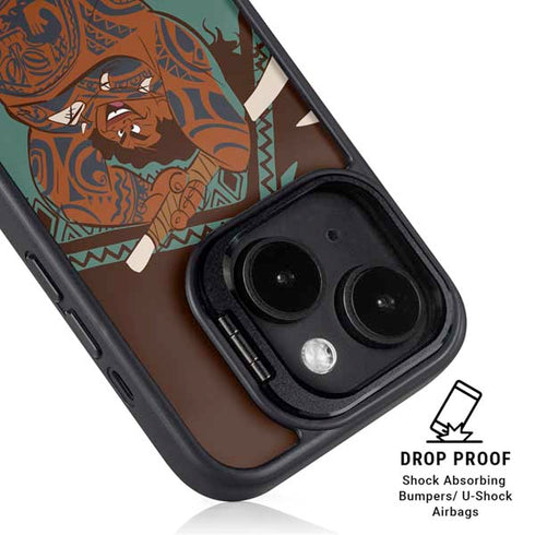 Disney Princess Moana Maui Ready To Fight iPhone 13 Kickstand Case