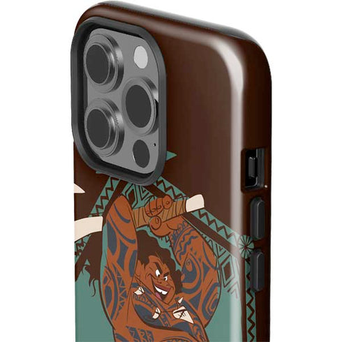 Disney Moana Maui Ready To Fight iPhone 15 Pro Impact Case