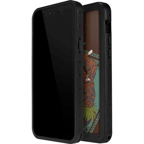 Disney Moana Maui Ready To Fight iPhone 15 Pro Waterproof Case