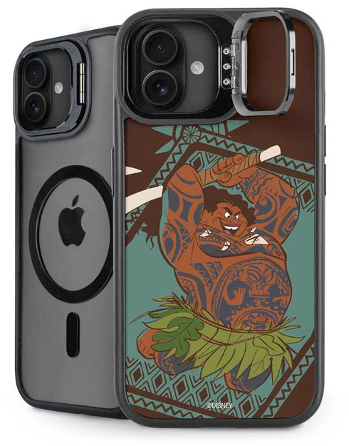 Disney Princess Moana Maui Ready To Fight iPhone 16 Kickstand Case