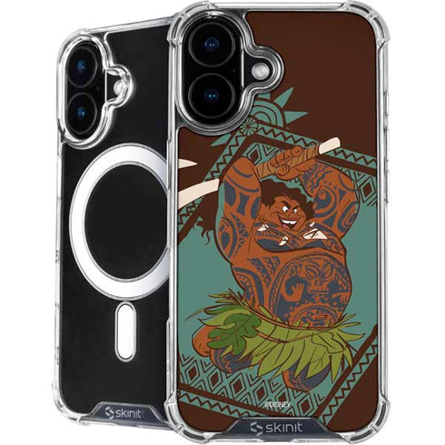 Disney Princess Moana Maui Ready To Fight iPhone 16 Plus MagSafe Case
