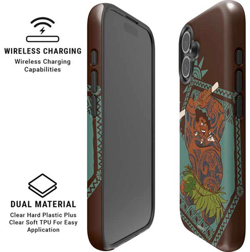 Disney Princess Moana Maui Ready To Fight iPhone 16 Plus Magsafe Impact Case