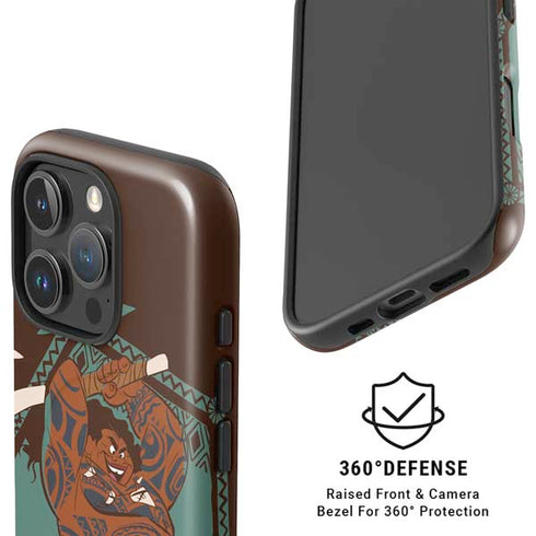 Disney Princess Moana Maui Ready To Fight iPhone 16 Pro Magsafe Impact Case