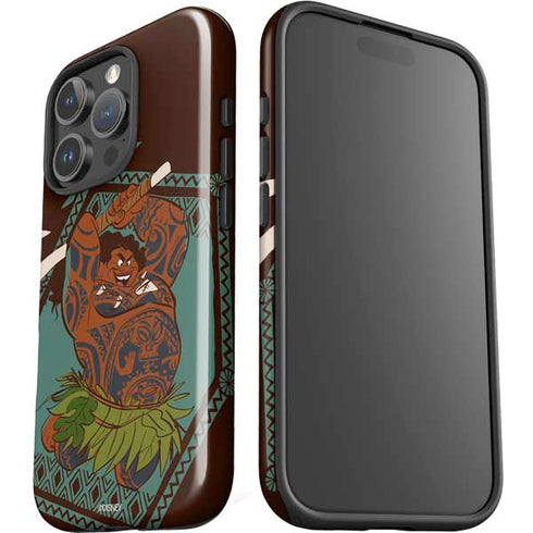 Disney Princess Moana Maui Ready To Fight iPhone 16 Pro Max Impact Case
