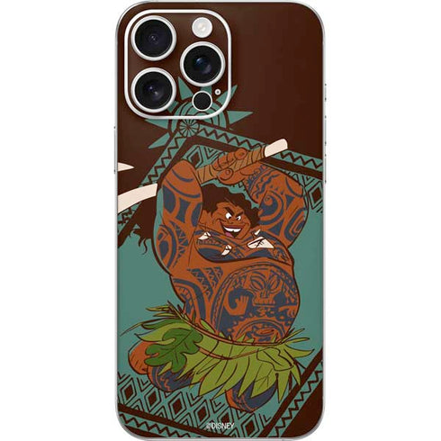 Disney Princess Moana Maui Ready To Fight iPhone 16 Pro Max Skin