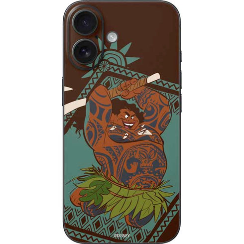 Disney Princess Moana Maui Ready To Fight iPhone 16 Skin