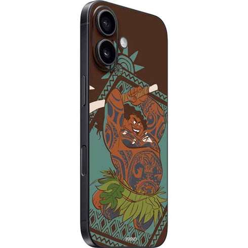 Disney Princess Moana Maui Ready To Fight iPhone 16 Skin