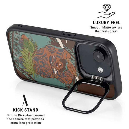 Disney Princess Moana Maui Ready To Fight iPhone 16e Kickstand Case