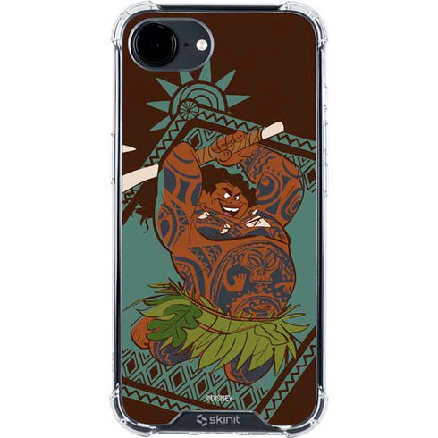Disney Princess Moana Maui Ready To Fight iPhone 16e Clear Case