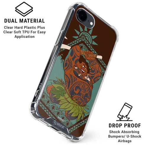 Disney Princess Moana Maui Ready To Fight iPhone 16e Clear Case