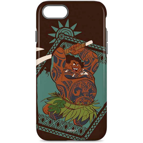 Disney Princess Moana Maui Ready To Fight iPhone Cases