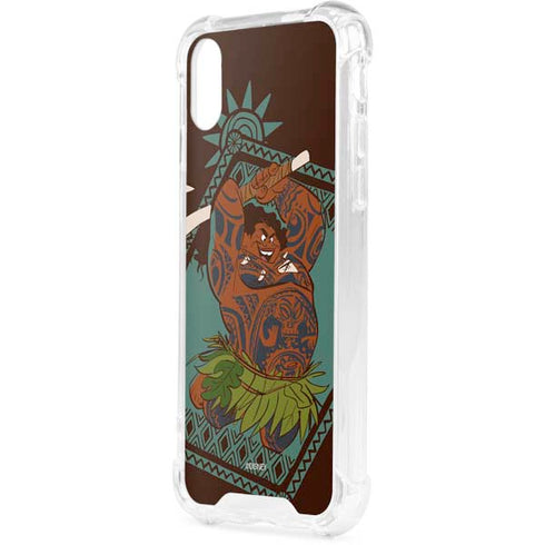 Disney Moana Maui Ready To Fight iPhone XS Clear Case