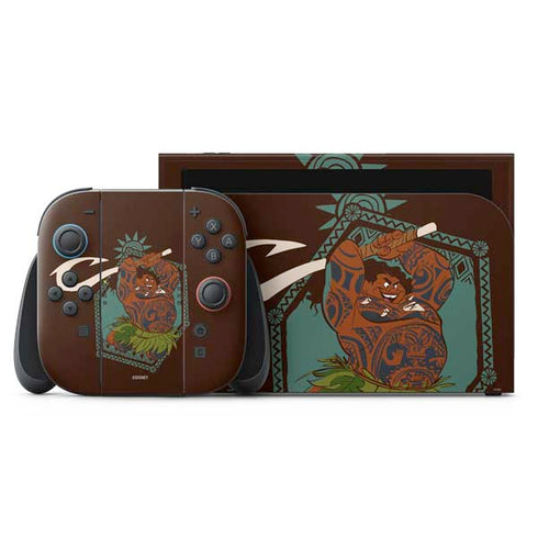 Disney Princess Moana Maui Ready To Fight Nintendo Skins