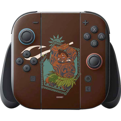 Disney Princess Moana Maui Ready To Fight Nintendo Switch 2 (2025) with Joy-Con Skin