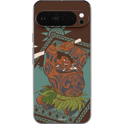 Disney Princess Moana Maui Ready To Fight Pixel 9 Pro XL Skin