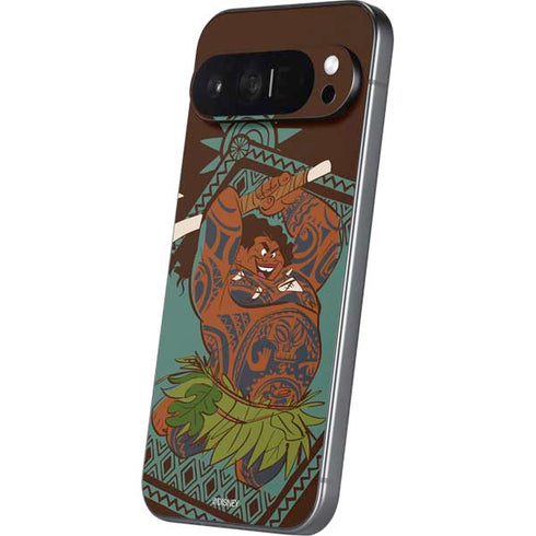 Disney Princess Moana Maui Ready To Fight Pixel 9 Pro XL Skin