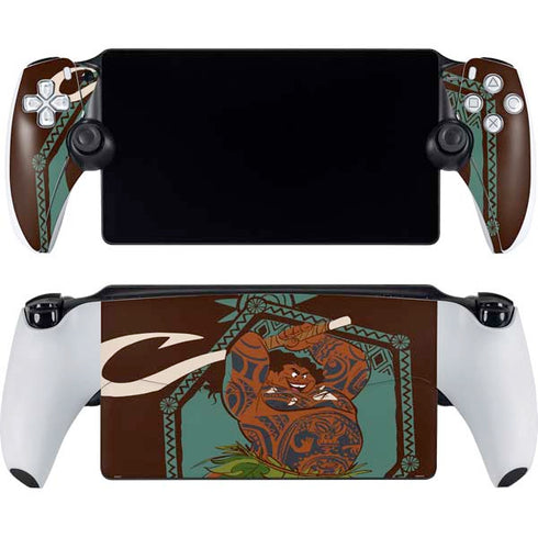 Disney Moana Maui Ready To Fight PlayStation Portal Remote Player Skin