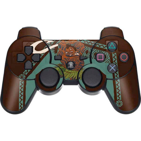 Disney Moana Maui Ready To Fight PS3 Dual Shock wireless controller Skin