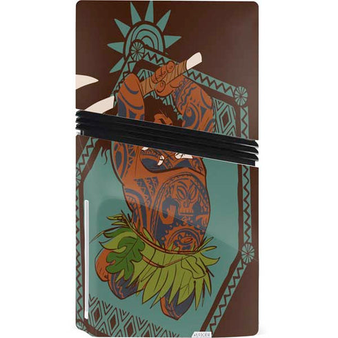 Disney Princess Moana Maui Ready To Fight PS5 Pro Disk Bundle Skin