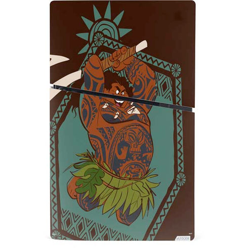 Disney Moana Maui Ready To Fight PS5 Slim Digital Edition Console Skin