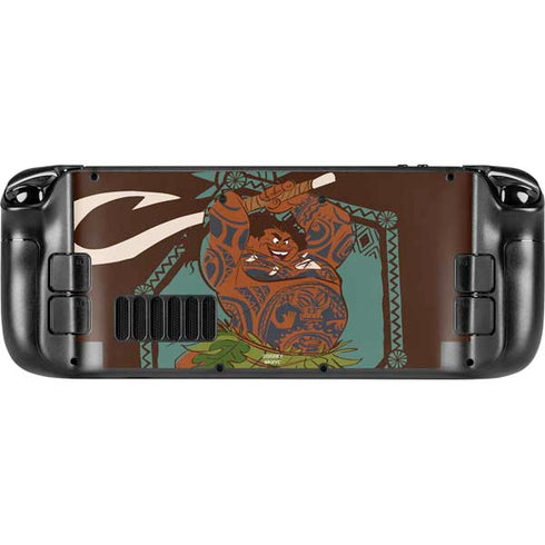 Disney Moana Maui Ready To Fight Steam Deck Handheld Gaming Computer Skin