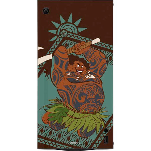 Disney Princess Moana Maui Ready To Fight XBox Series X Digital Edition Console Skin