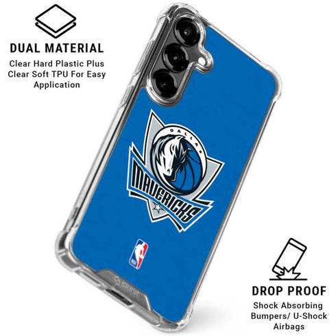 NBA Dallas Mavericks Distressed Galaxy S26 Clear Case