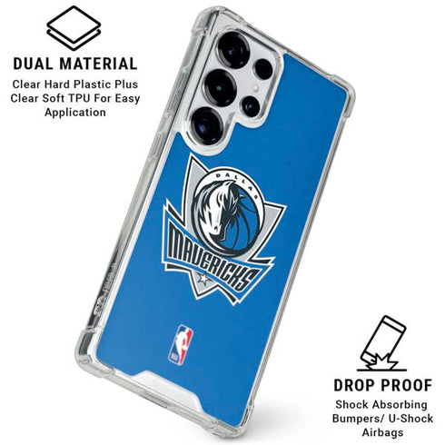 NBA Dallas Mavericks Distressed Galaxy S26 Ultra Clear Case