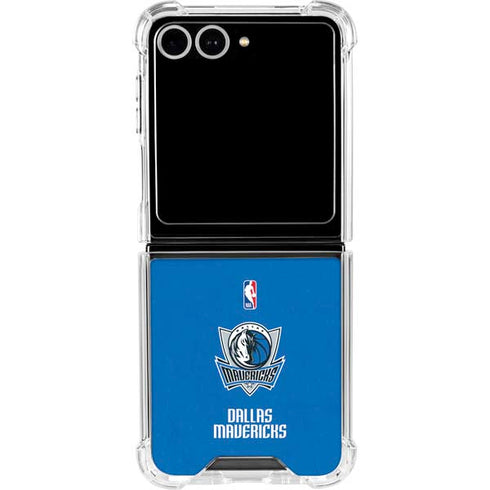 NBA Dallas Mavericks Distressed Galaxy Z Flip7 Clear Case