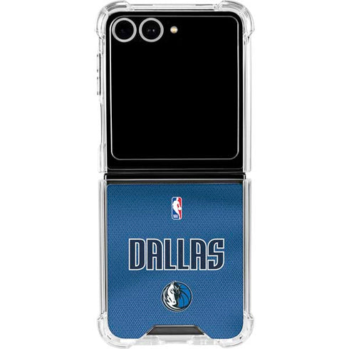 NBA Dallas Mavericks Jersey Galaxy Z Flip7 Clear Case