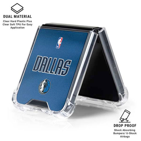 NBA Dallas Mavericks Jersey Galaxy Z Flip7 Clear Case
