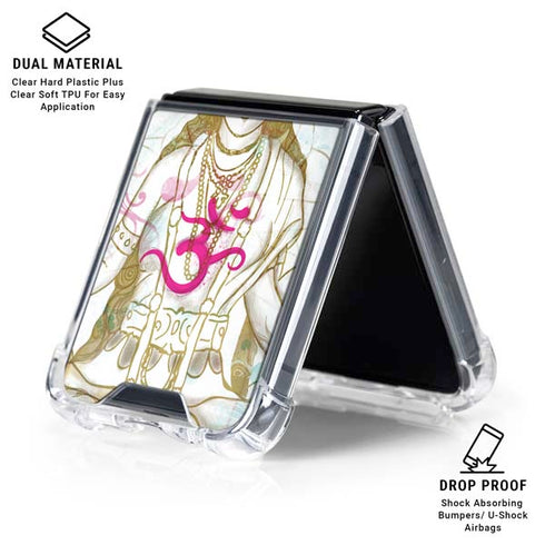 Meditation Galaxy Z Flip6 Clear Case