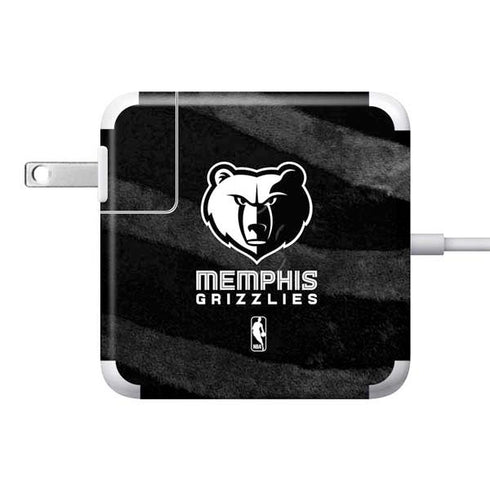 NBA Memphis Grizzlies Black Animal Print 85W Power Adapter (15 and 17 inch MacBook Pro Charger) Skin