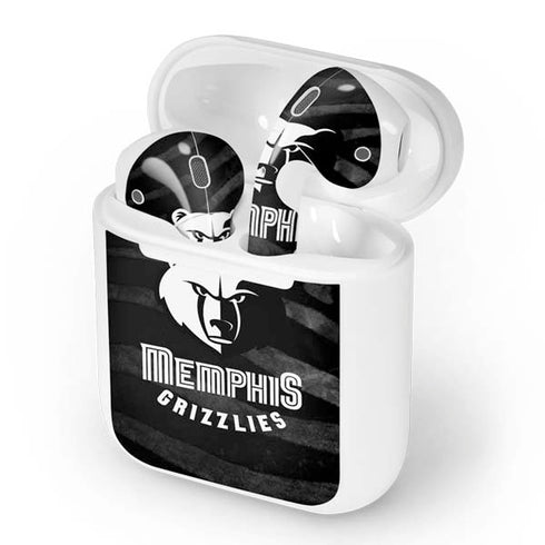 NBA Memphis Grizzlies Black Animal Print Apple AirPods Skin