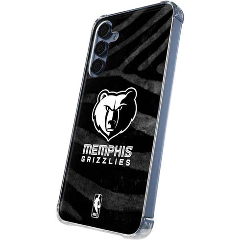 NBA Memphis Grizzlies Black Animal Print Galaxy A35 5G Clear Case