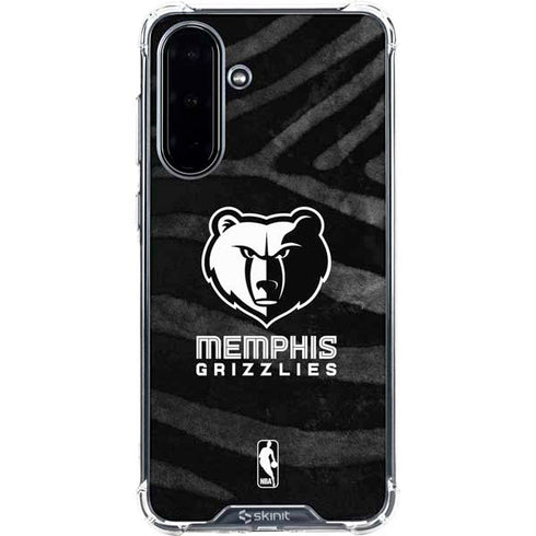 NBA Memphis Grizzlies Black Animal Print Galaxy A36 5G Clear Case