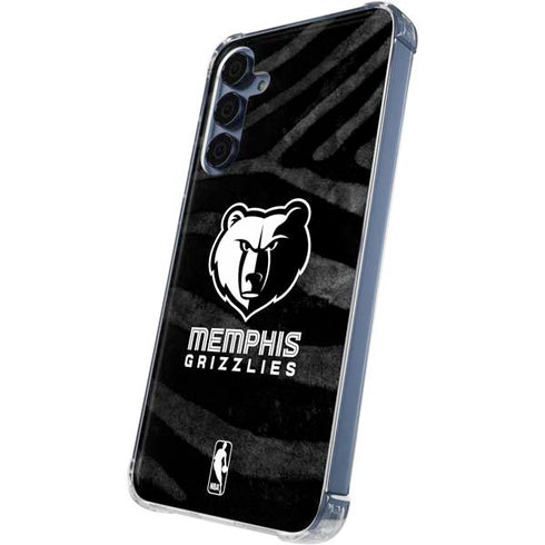 NBA Memphis Grizzlies Black Animal Print Galaxy A55 5G Clear Case