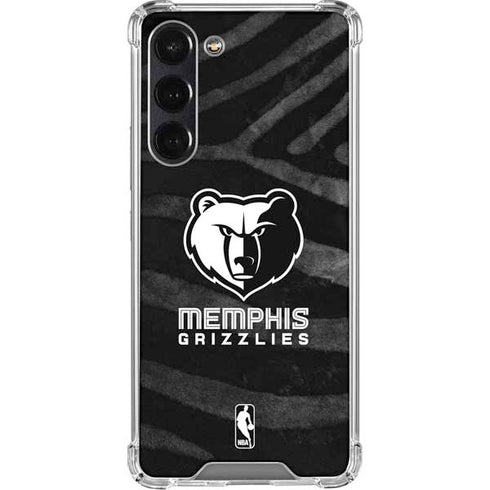 NBA Memphis Grizzlies Black Animal Print Galaxy S24 FE Clear Case